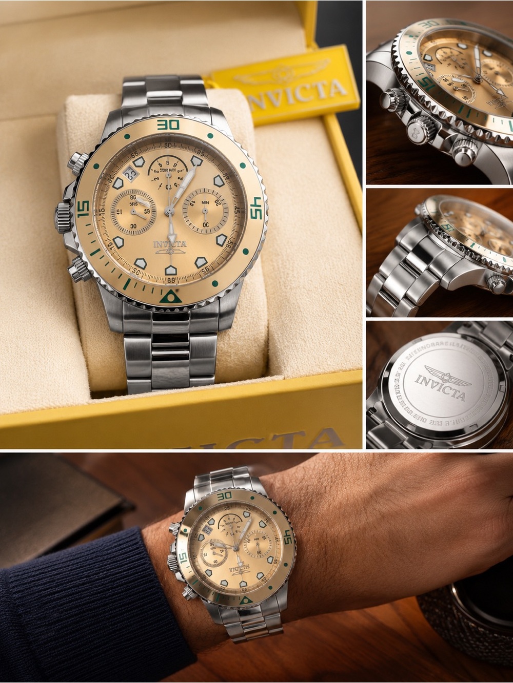 Invicta‎ Silver Chronograph Watch